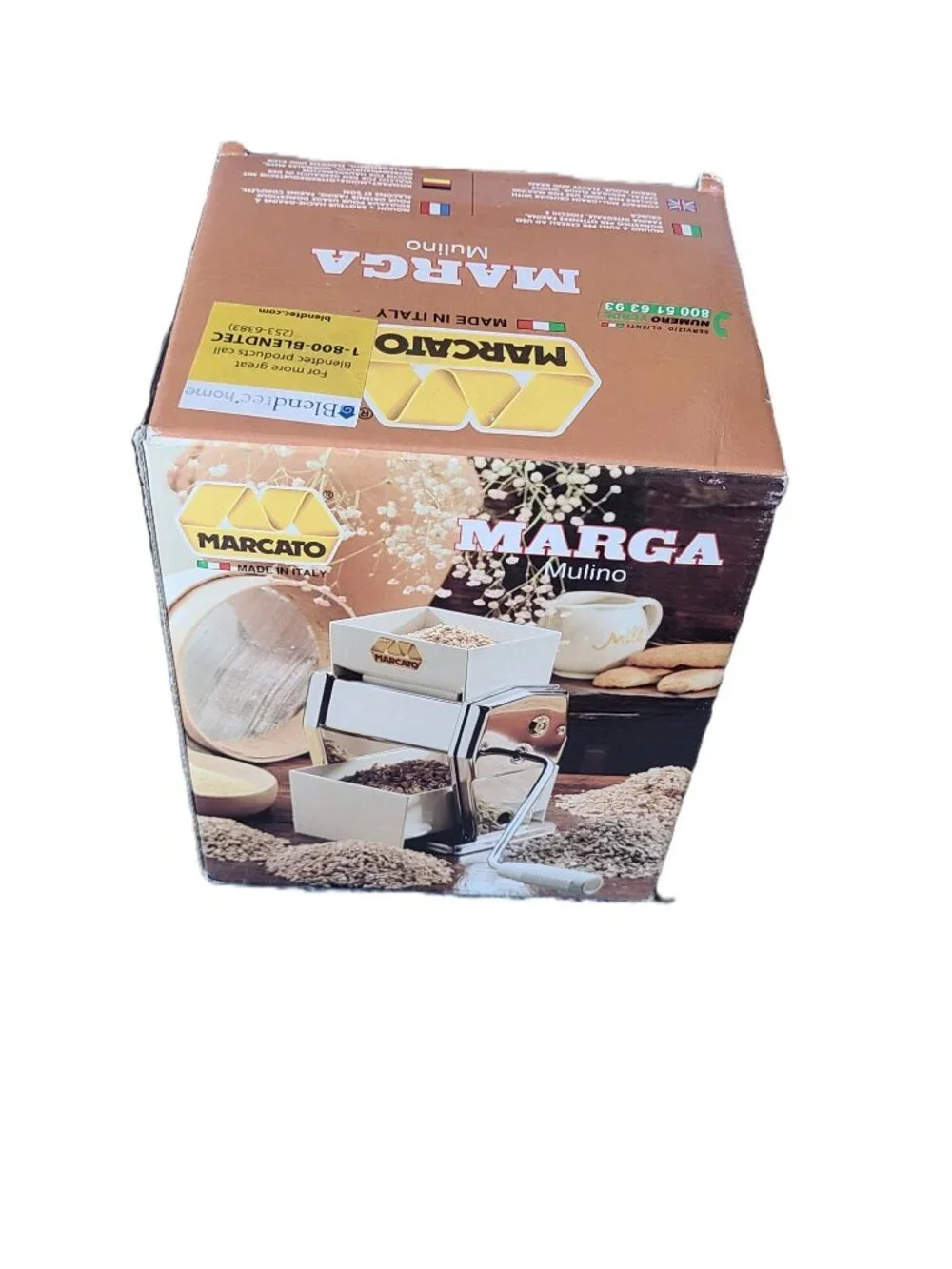 Marcato Marga Mulino Grain Mill / Flour Mill Italian New Open Box